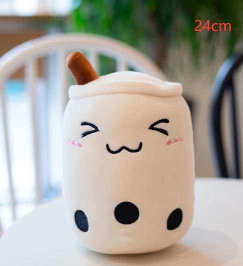 Cute Fruit Drink Plush Stuffed Boba Tea Cup Toy Bubble Tea Pillow Cushion Kids