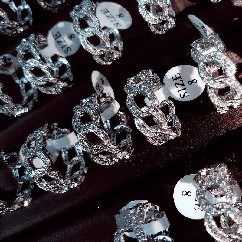 Braided Chain Jewel Ring