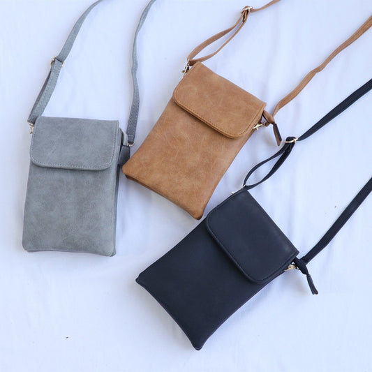 Multi-compartment Mobile Phone Shoulder Messenger Bag Small Crossbody Cell Phone Bag for Women, Mini Over Shoulder Handbag Purse with Credit Card Slots