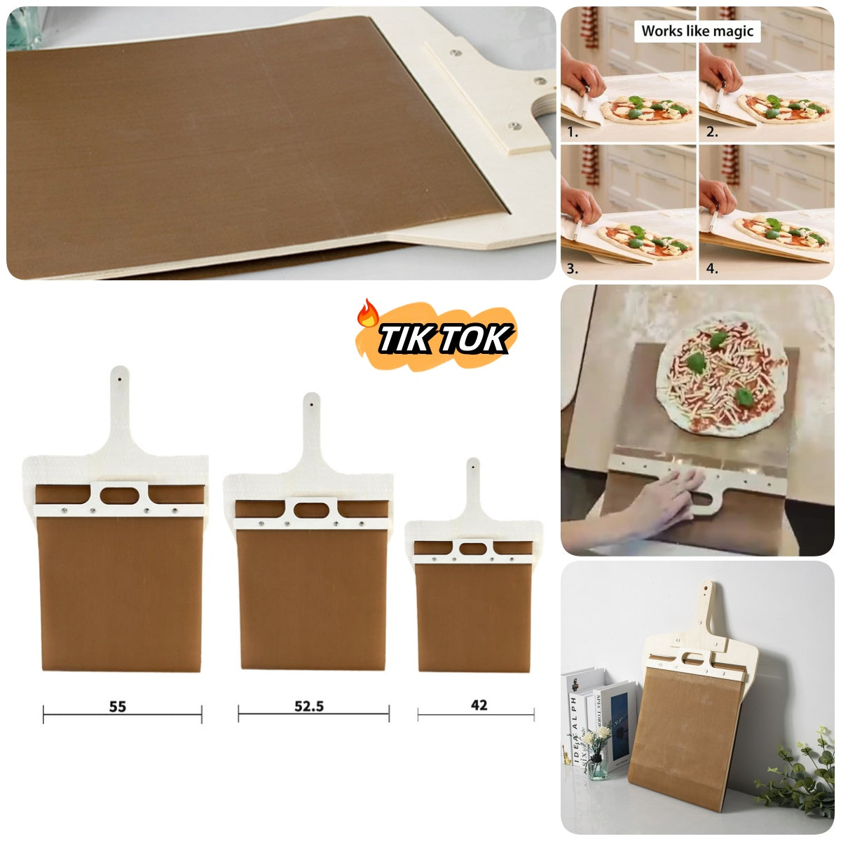 Sliding Pizza Peel Shovel Board wide view