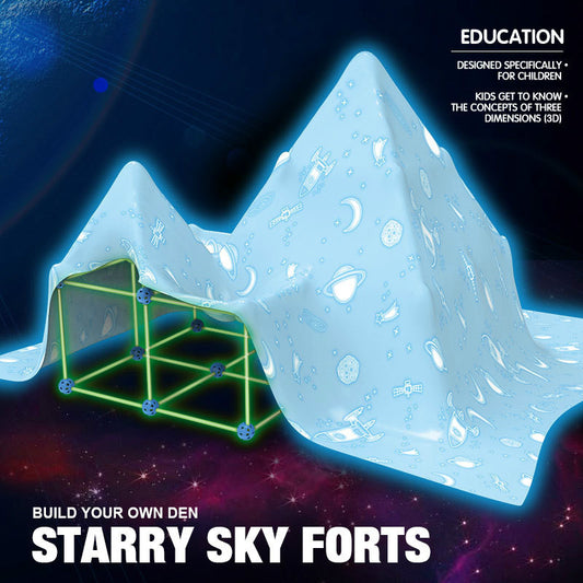 Fort Building Kit Construction Blocks Set Tents Fortress Castles Play House For Children