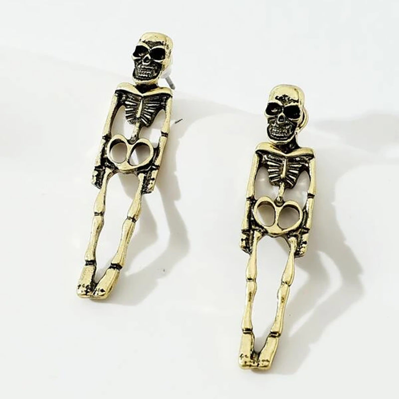Halloween Skull Earrings view white 2