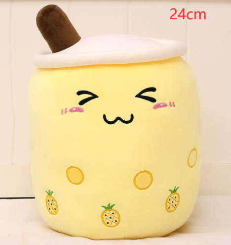 Cute Fruit Drink Plush Stuffed Boba Tea Cup Toy Bubble Tea Pillow Cushion Kids