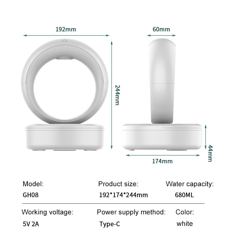 Anti-gravity Air Humidifier Mute Countercurrent Levitating Water Drops electric Fogger