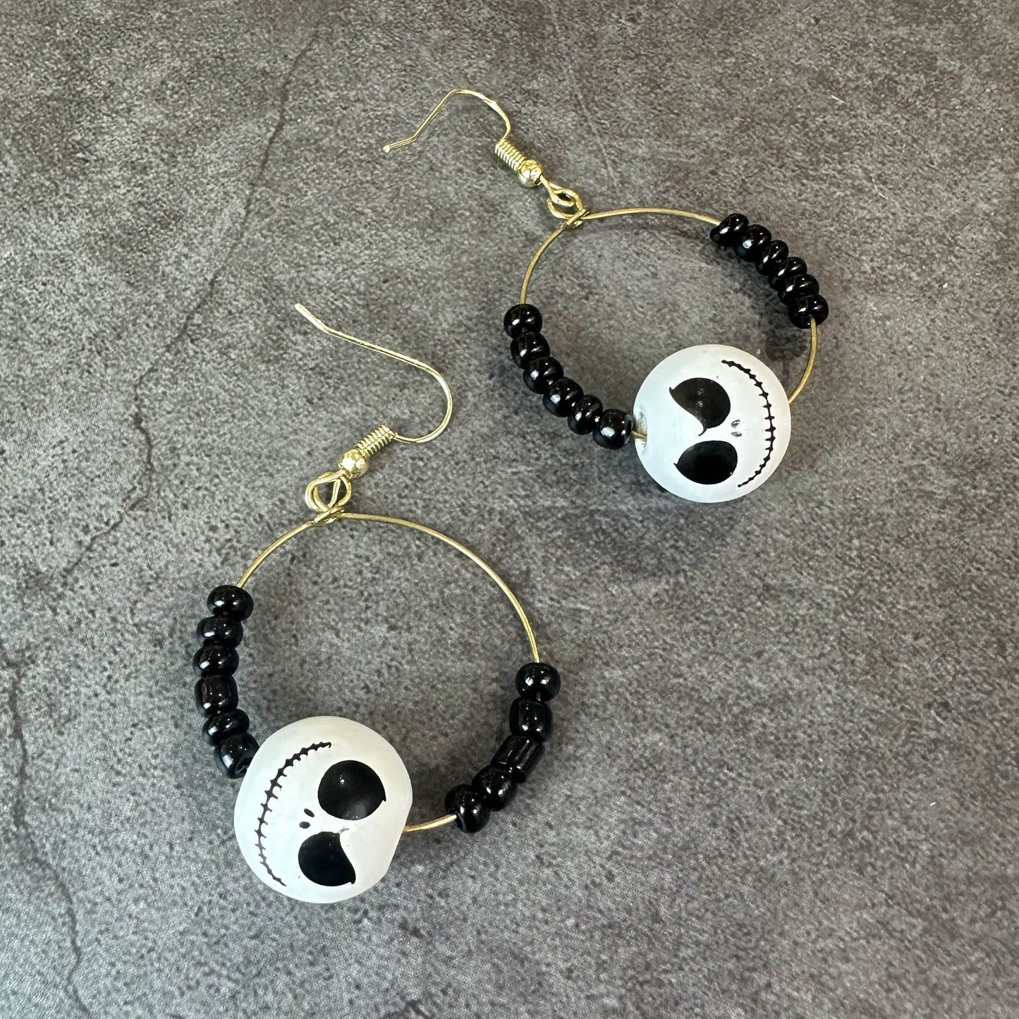 Halloween jewelry Earrings  Wooden Bead