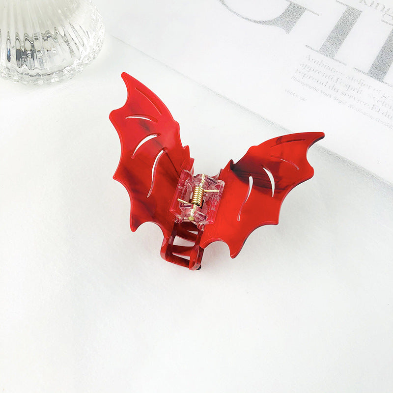 Bat Barrettes Halloween Hairpin Accessories red 2
