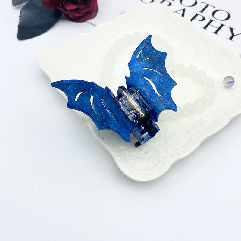 Bat Barrettes Halloween Hairpin Accessories blue