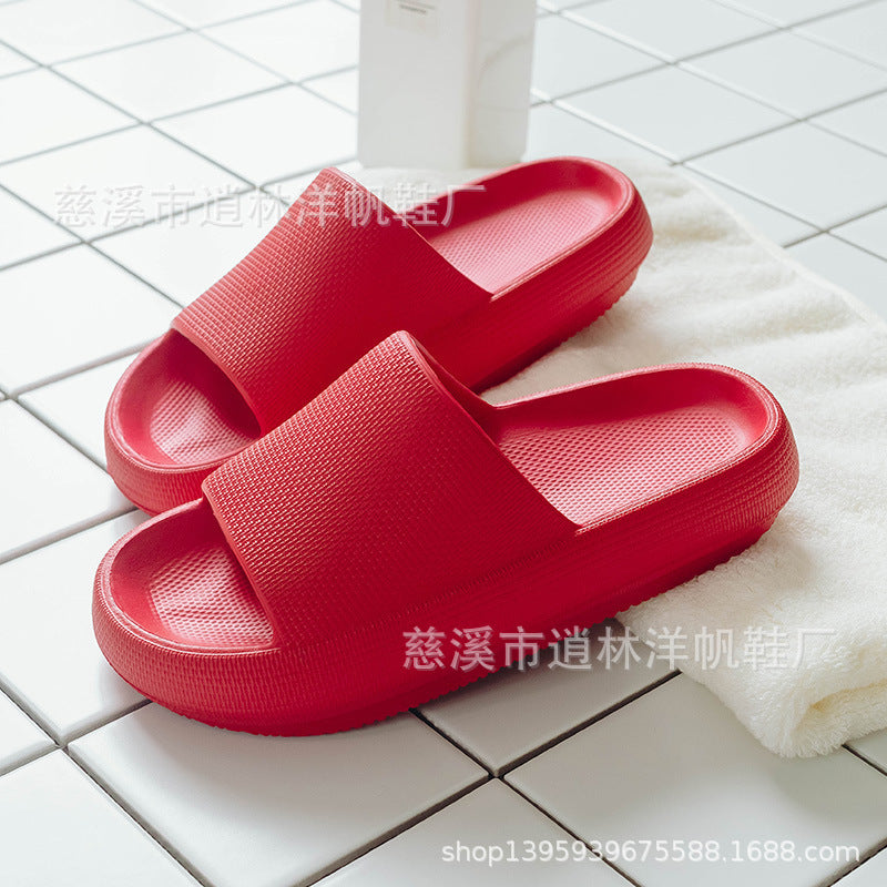 Summer Thick Bottom Stepping On Shit Slippers Soft Home Indoor Bathroom Slippers Men Home Women&EVA Sandals And Slippers Couple Men