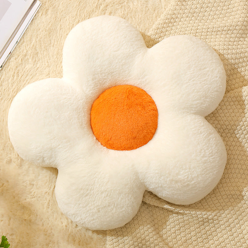 Small Daisy Flower Cushion Plush Pillow Seat Rabbit Velvet Backrest