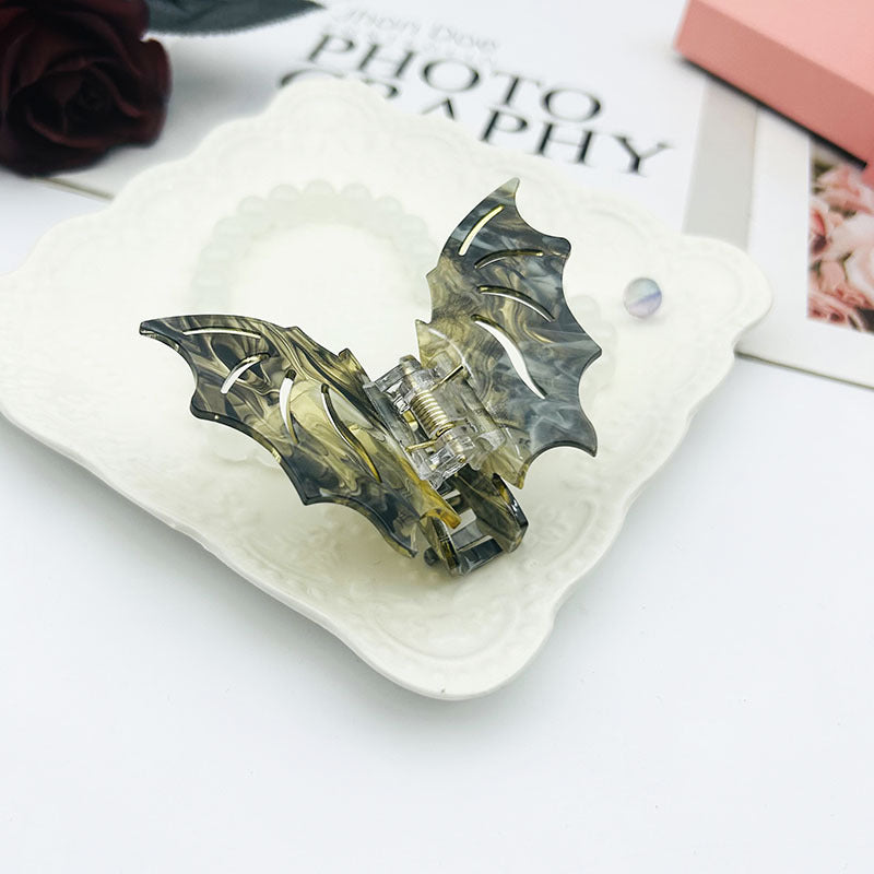Bat Barrettes Halloween Hairpin Accessories blue ink