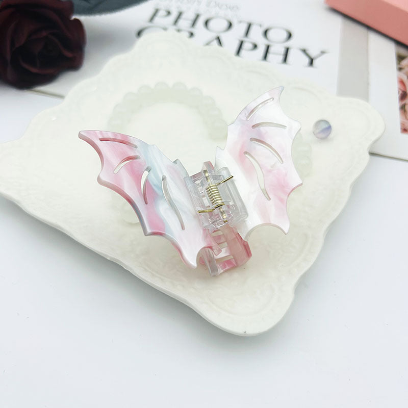 Bat Barrettes Halloween Hairpin Accessories pink