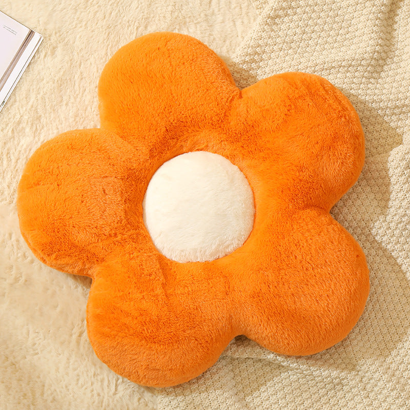 Small Daisy Flower Cushion Plush Pillow Seat Rabbit Velvet Backrest