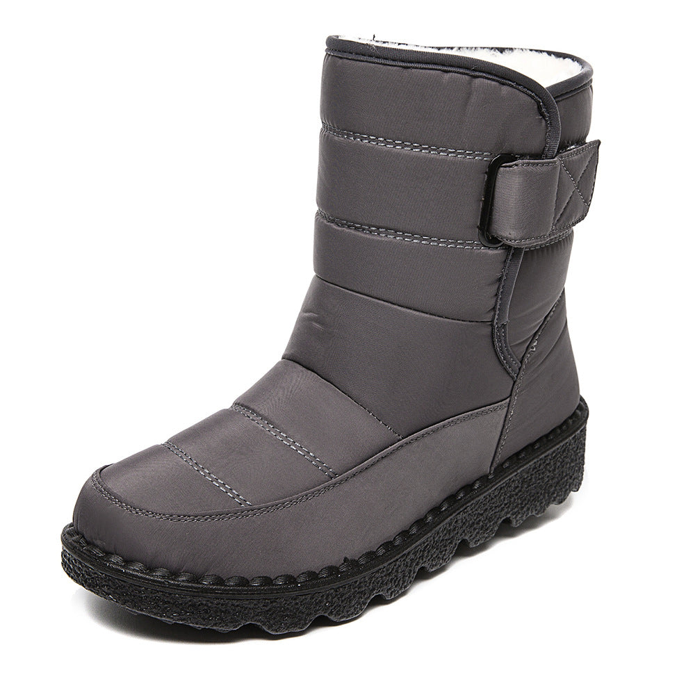 2023 Winter New Snow Boots Women High-top Waterproof Cotton Shoes Casual Short Tube Plus Velvet Large Size Cotton Boots