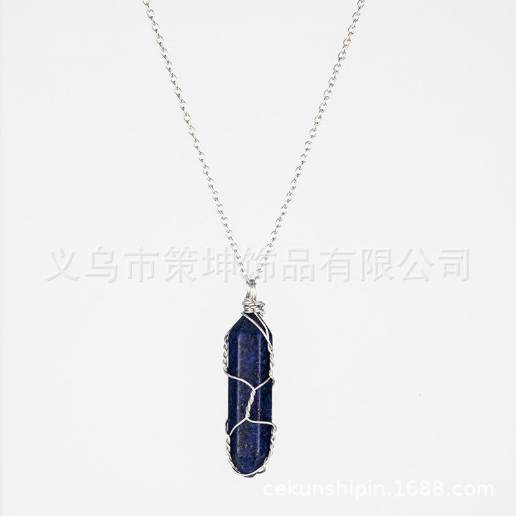 Crystal Stone Hand-wound Necklace Crystal Wire-wound