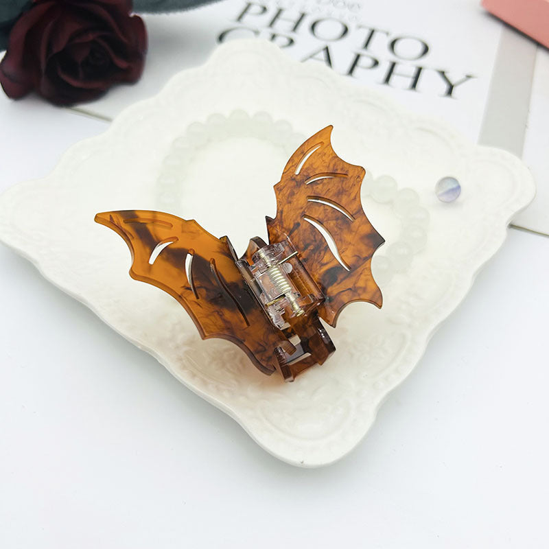 Bat Barrettes Halloween Hairpin Accessories orange