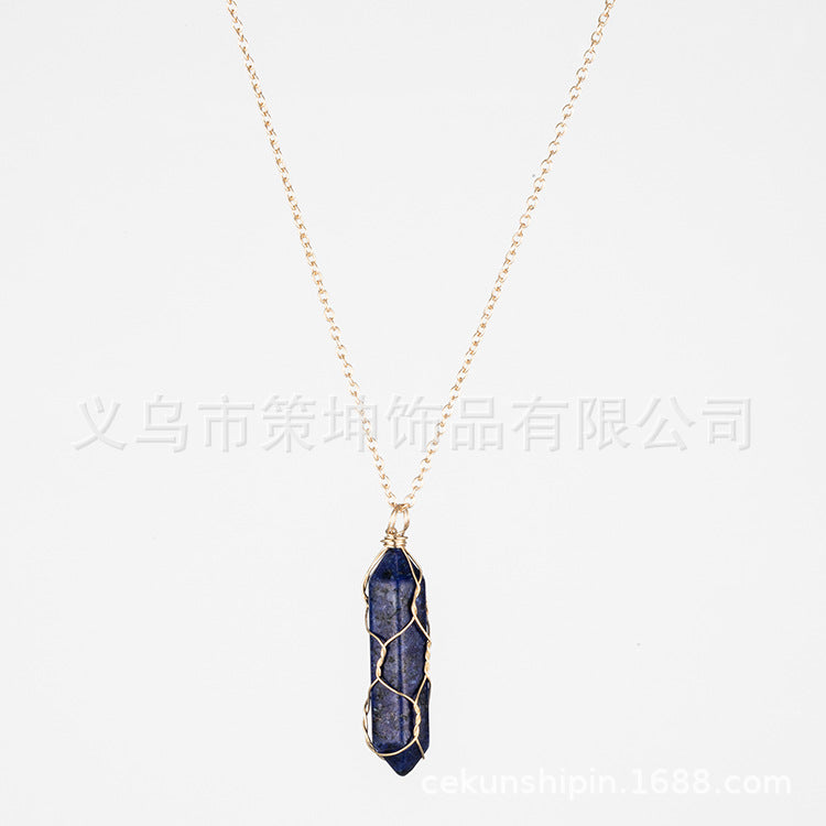 Crystal Stone Hand-wound Necklace Crystal Wire-wound