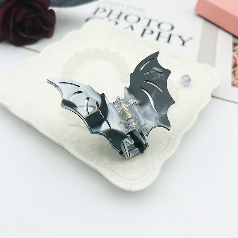 Bat Barrettes Halloween Hairpin Accessories green 2
