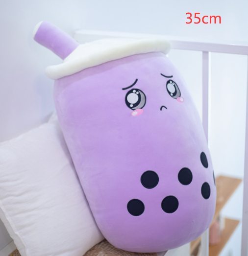 Cute Fruit Drink Plush Stuffed Boba Tea Cup Toy Bubble Tea Pillow Cushion Kids
