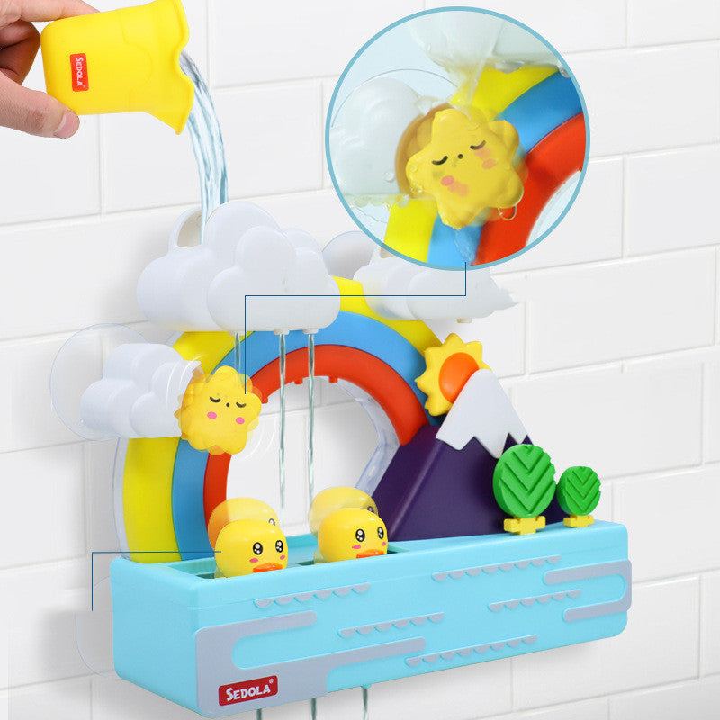 Baby Bath Toy Ducks Electric Rainbow Shower With Lighting