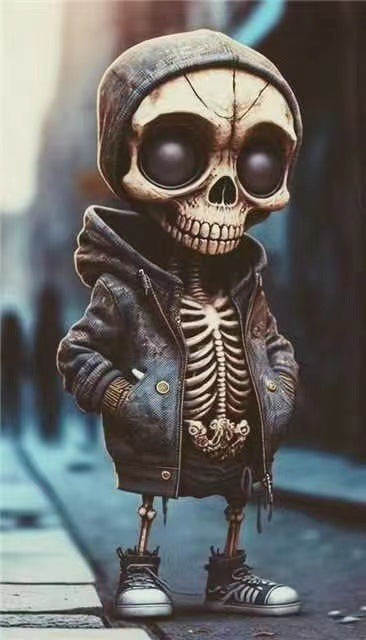 Halloween Cool Skeleton Figurines Halloween Doll Resin Ornament Home Decor