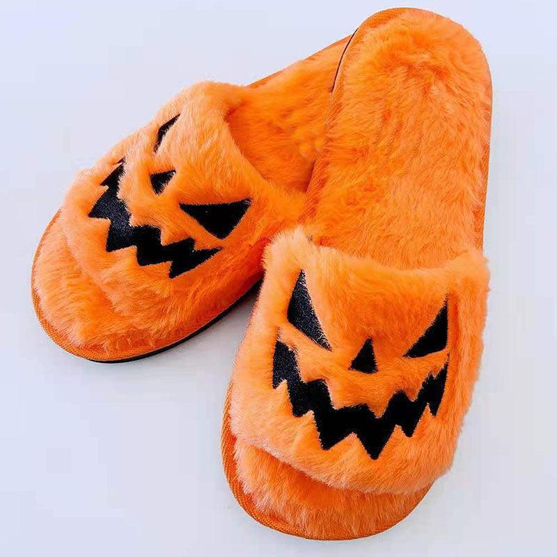 Halloween Shoes Winter Cute Warm Home Slippers unisex
