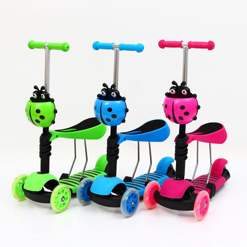 Fashion New Children'S Three-Wheeled Skateboard Walker