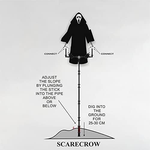 Halloween Decoration Tricky Props Skull Screaming Scarecrow Home Decor Garden Bird Repeller