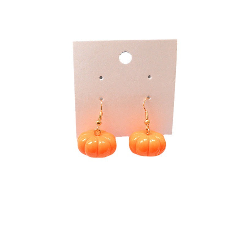 Halloween Fun Three-dimensional Pumpkin Earrings