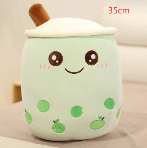 Cute Fruit Drink Plush Stuffed Boba Tea Cup Toy Bubble Tea Pillow Cushion Kids