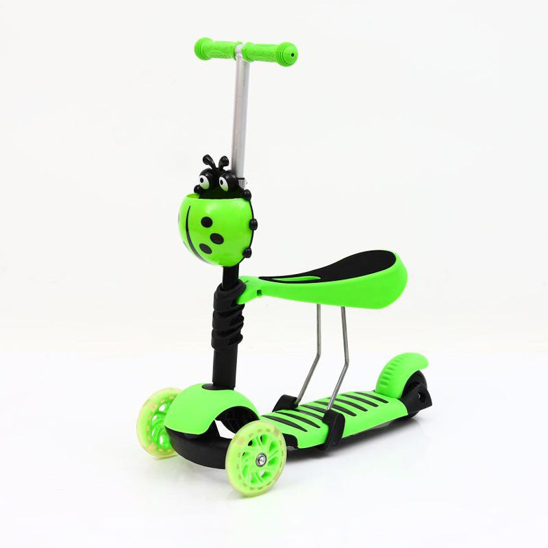 Fashion New Children'S Three-Wheeled Skateboard Walker