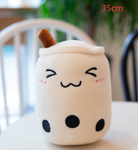 Cute Fruit Drink Plush Stuffed Boba Tea Cup Toy Bubble Tea Pillow Cushion Kids
