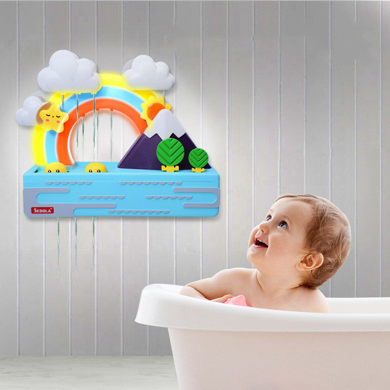 Baby Bath Toy Ducks Electric Rainbow Shower With Lighting