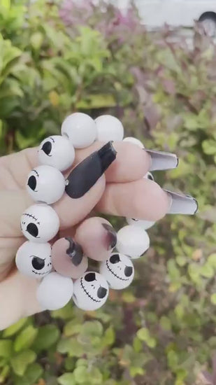 Halloween jewelry bracelet Earrings Necklace Wooden Bead video
