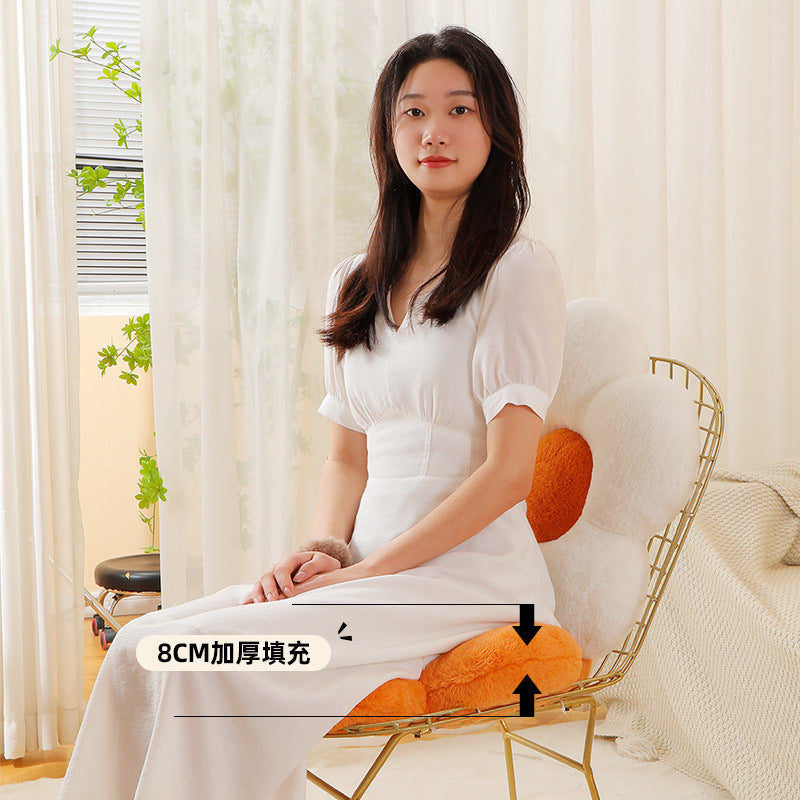 Small Daisy Flower Cushion Plush Pillow Seat Rabbit Velvet Backrest