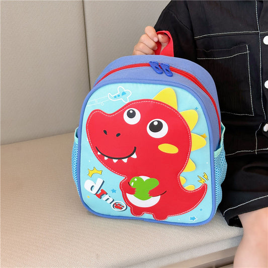 New Kindergarten School Bag Cute Dinosaur Backpack Lightweight Large Capacity Fashion Bag Large, Medium And Small Class Trendy Bag