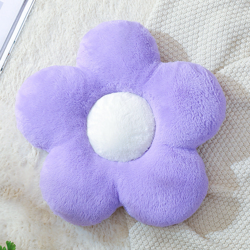 Small Daisy Flower Cushion Plush Pillow Seat Rabbit Velvet Backrest
